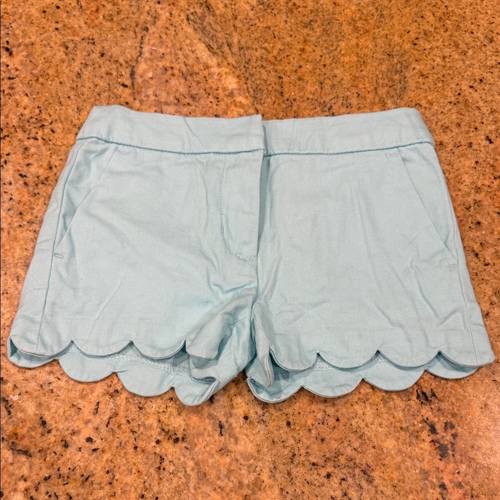 Crewcuts teal Scallop Hem Girl’s Shorts
